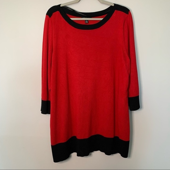 Women’s Cable & Gauge red knit pullover sweater size 2X - Picture 1 of 4